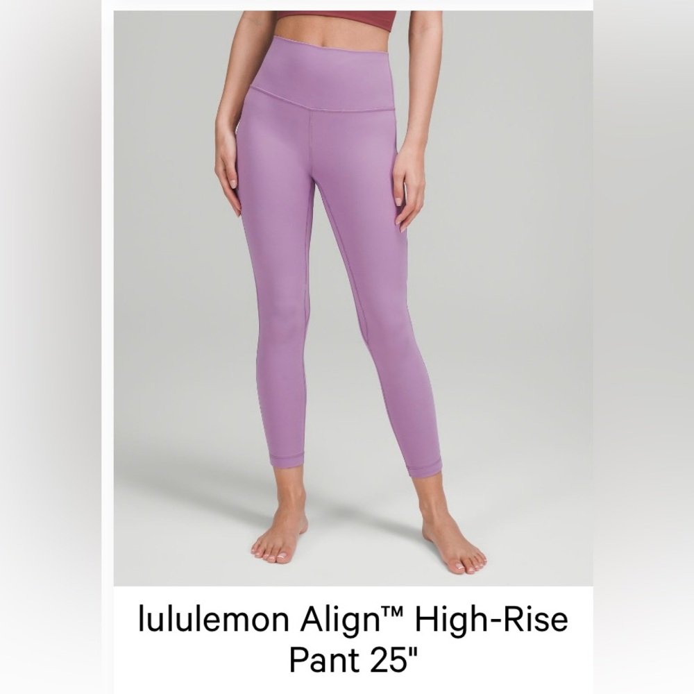 Lululemon, Wisteria Purple, align leggings, size 2